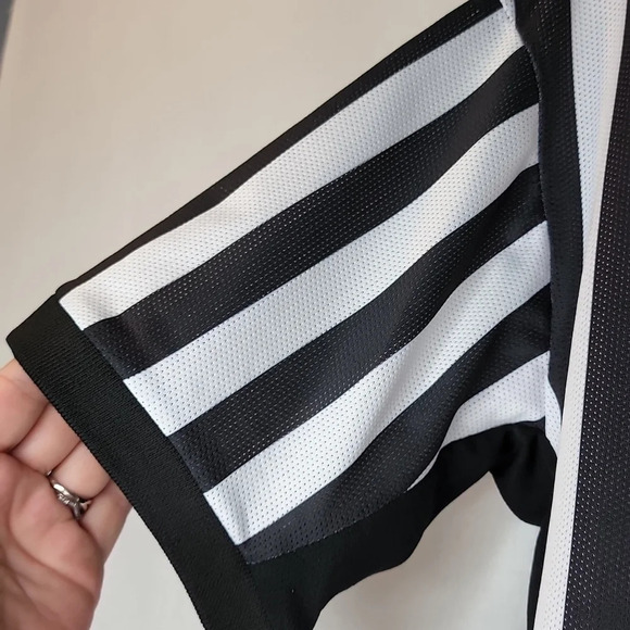 Dalco Athletic Referee Shirt Top Jersey Black & White Medium - Picture 4 of 6